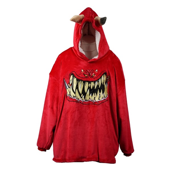 Warhammer 40k Squig Red Oversized Hoodie Blanket