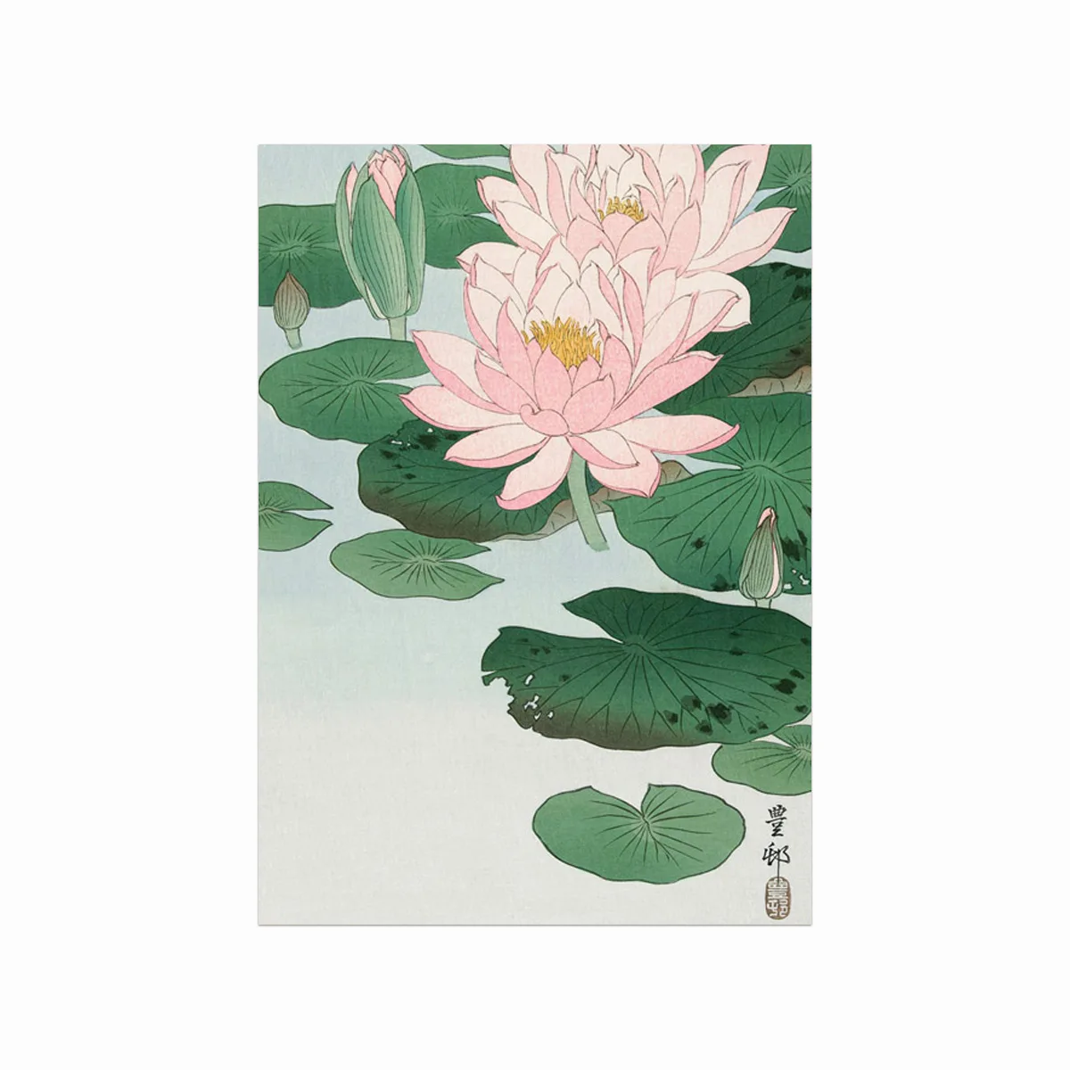 Vandlilje Plakat - Japansk Æstetik til Dit Hjem