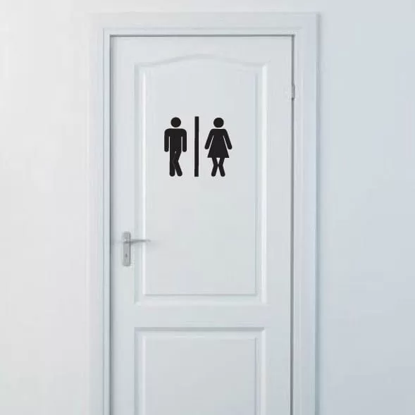 Skilt   Skal Tisse Wallsticker
