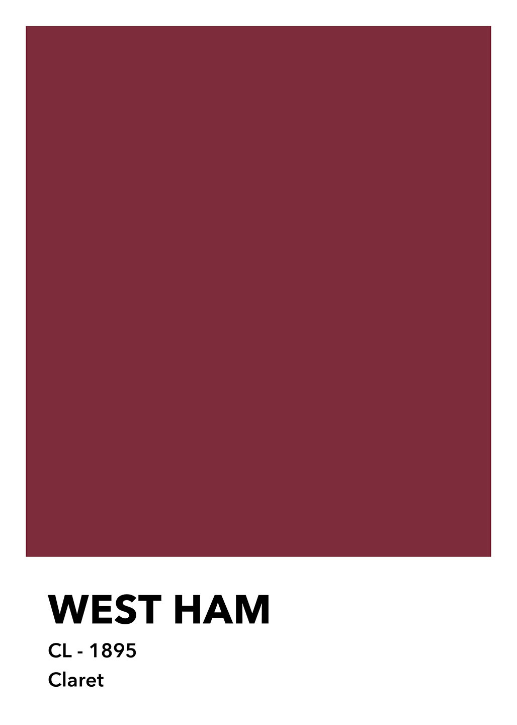West Ham Claret Plakat – Unik Kunst til Fans af West Ham
