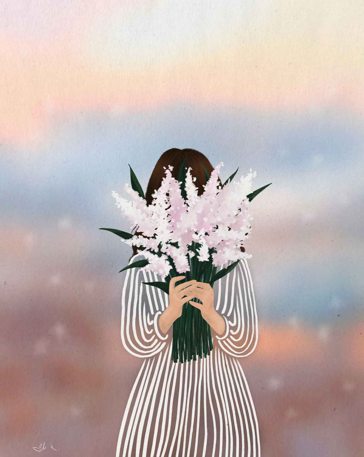 Eventyrlig Vinterblomster Plakat – Unik Kunst til Hjemmet