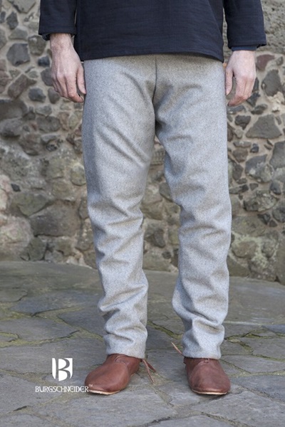 Wool Thorsberg Pants: Fenris Grey Burgschneider Small Live Rollespil