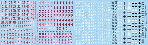 WWII Tyske DAK Decals – 4 Ark til Figurspil