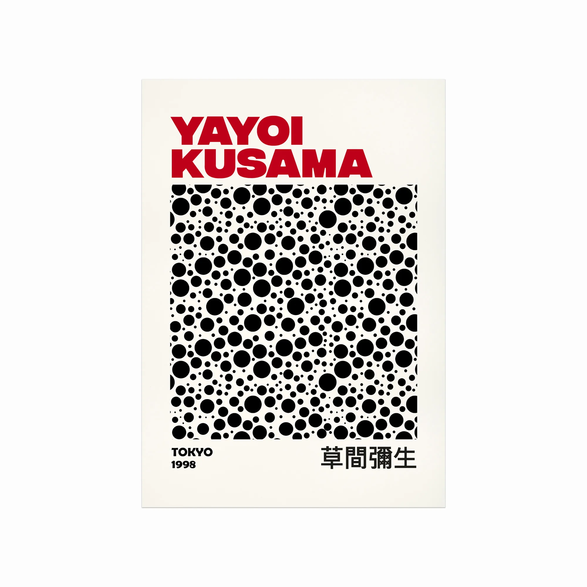 Yayoi Kusama Plakat med Sorte Dots – Kunsttilbud!