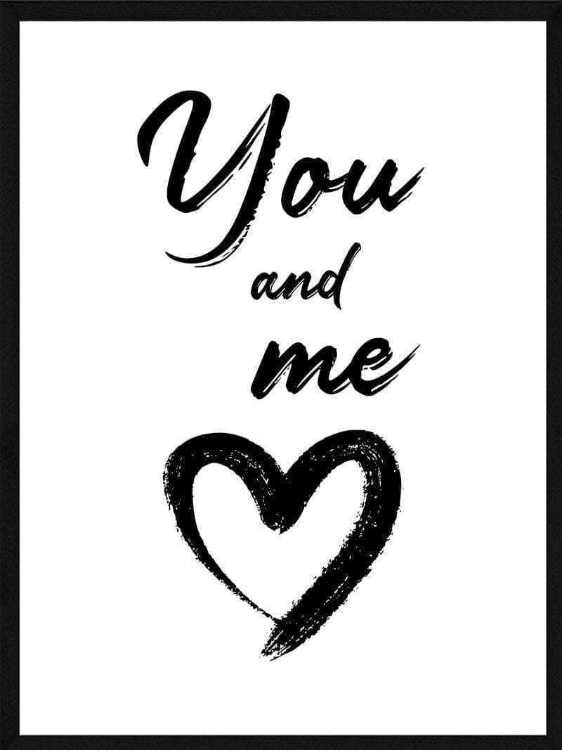You and Me Plakat – Den perfekte gave til din elskede