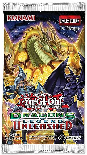 Yu-Gi-Oh Booster Pakke: Dragons Of Legend Unleashed!