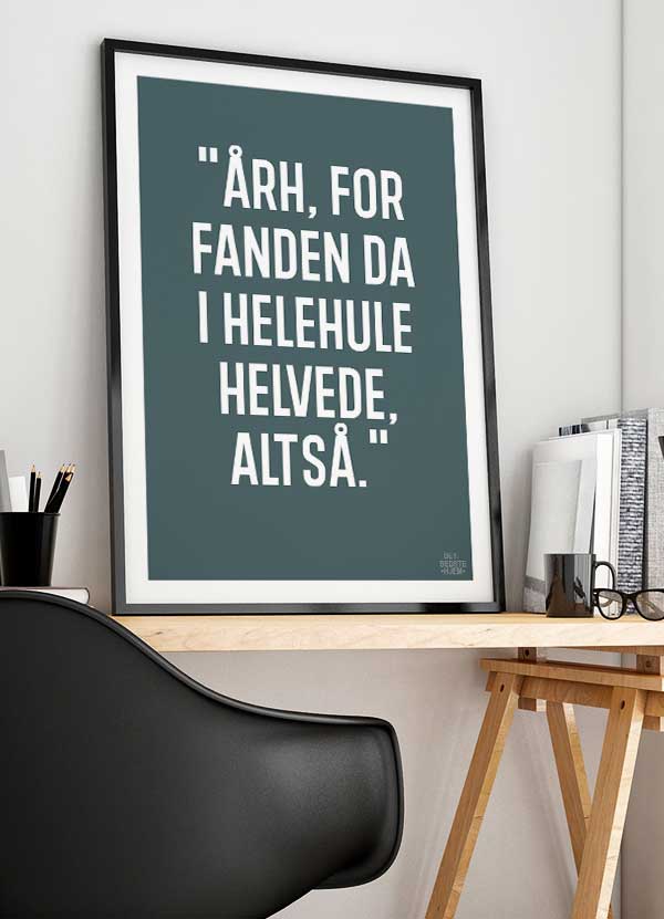årh For Fanden-plakat  Grågrøn  21   29    A4     199 -