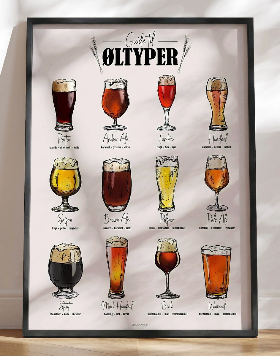 Guide Plakat 12 øltyper   Skal Kende