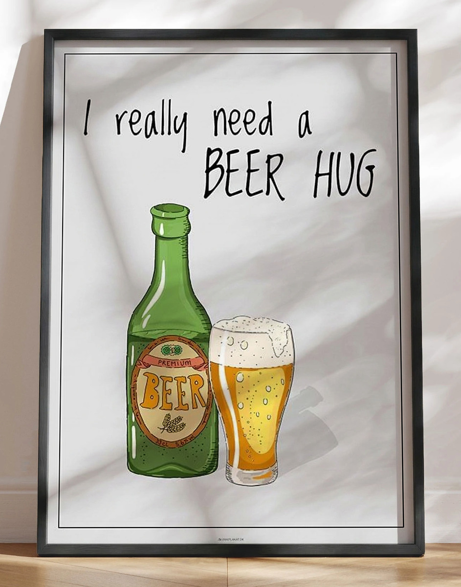 ølplakat Beer Hug