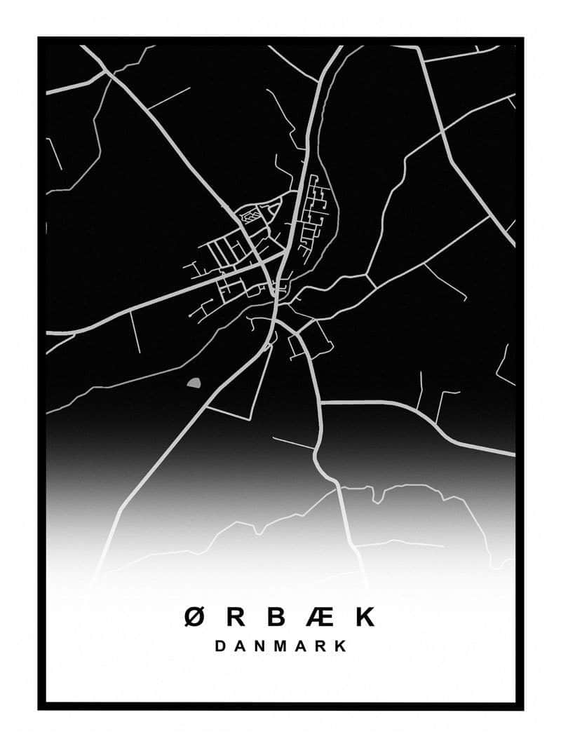 Ørbæk Kortplakat – Udforsk Din Elskede By Ørbæk
