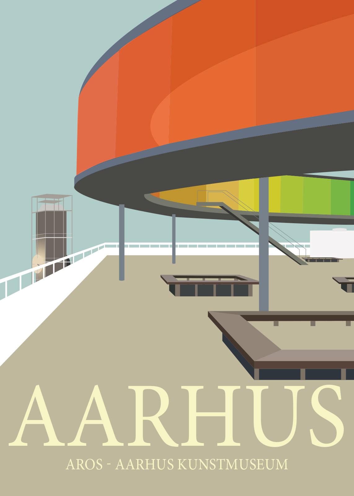 Aarhus Plakat af Rikke Axelsen – Unik Kunst til Dit Hjem