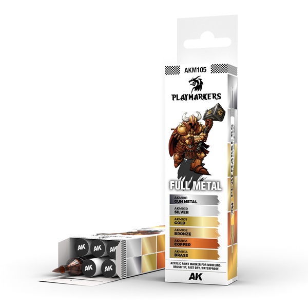 Interactive Playmarkers Set: Full Metal    Paint Markers Malingstuscher