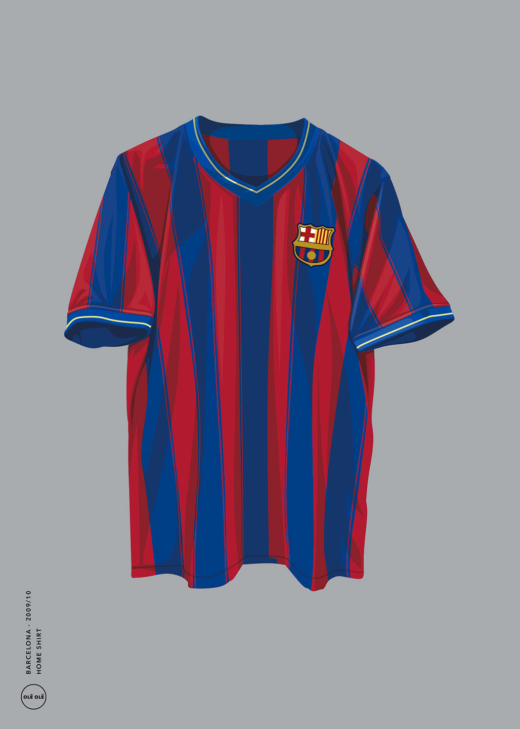 FC Barcelona Hjemme T-shirt 2009/10 – Fodboldtilbud!