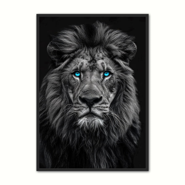 Blå Øjne Løve Plakat – Unik Kunst til Dit Hjem!