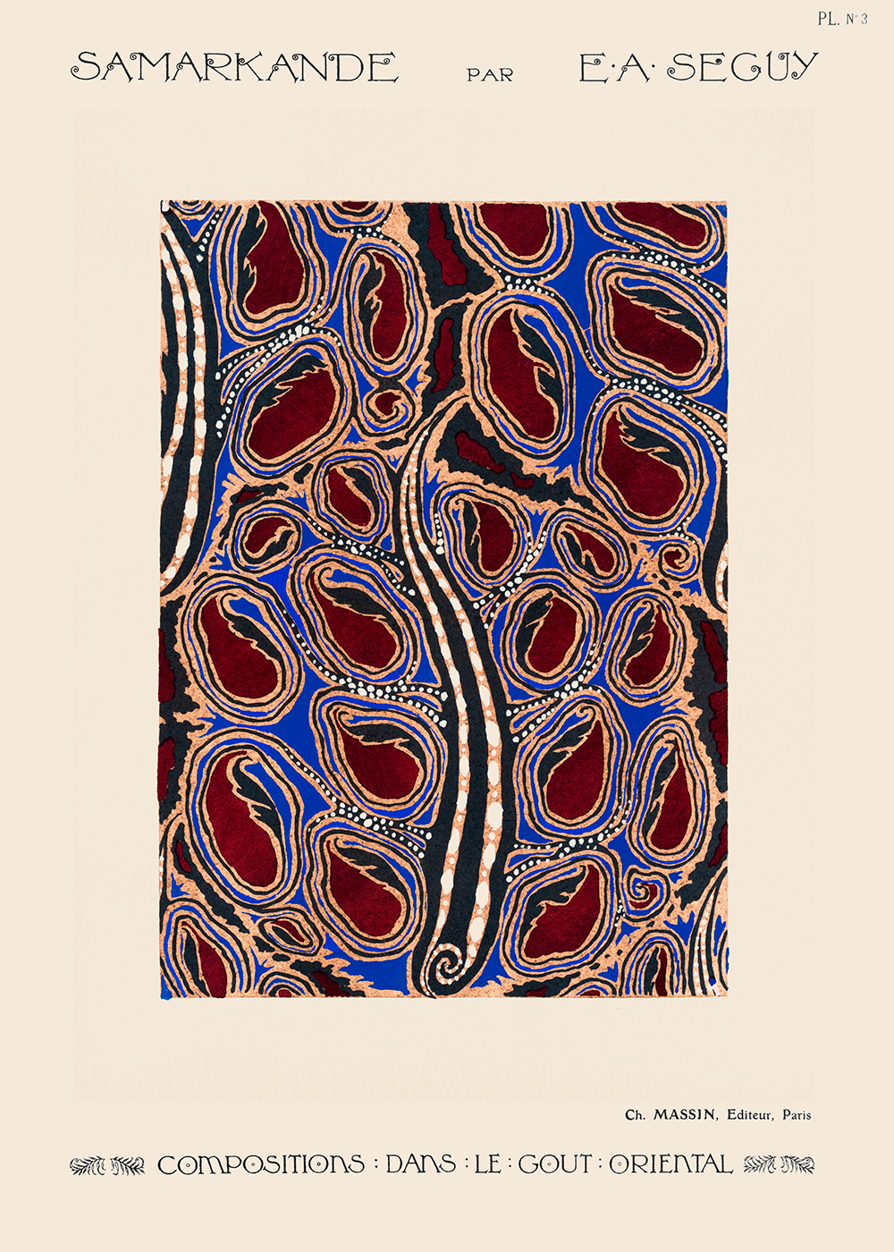 Botanisk Art Deco Plakat – Elegant Kunst til Dit Hjem