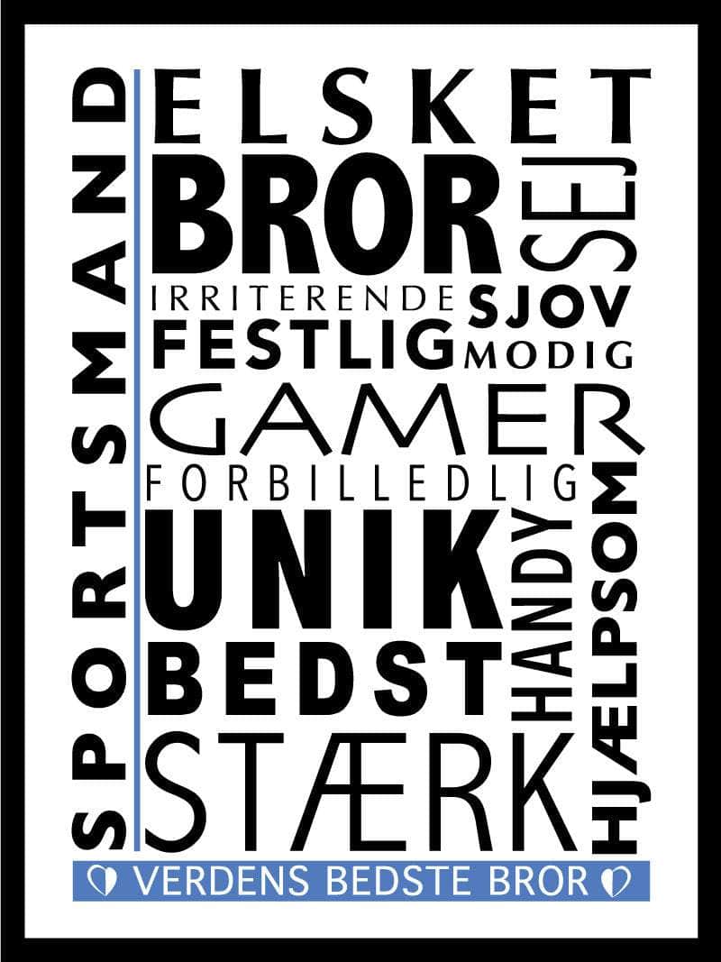 Bror Citat Plakat – Den Ideelle Gave til Din Bror