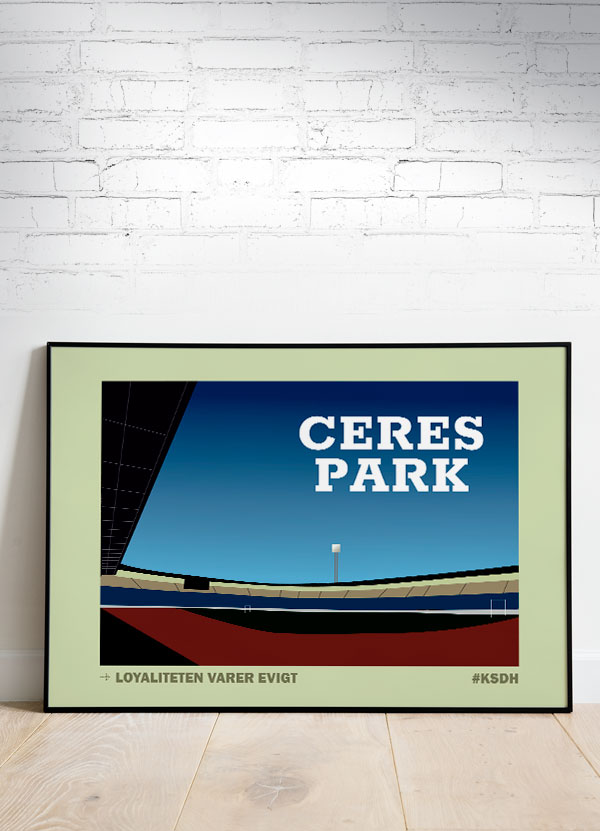 Ceres Park Fodboldplakat - Grafisk Design til Hjemmet