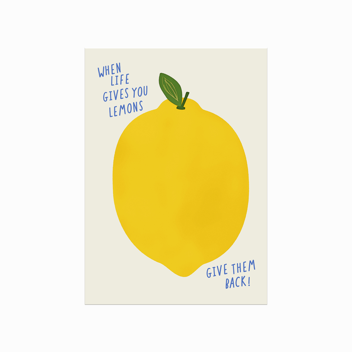 Inspirerende Plakat: Livet Giver Citroner – Positiv Energi
