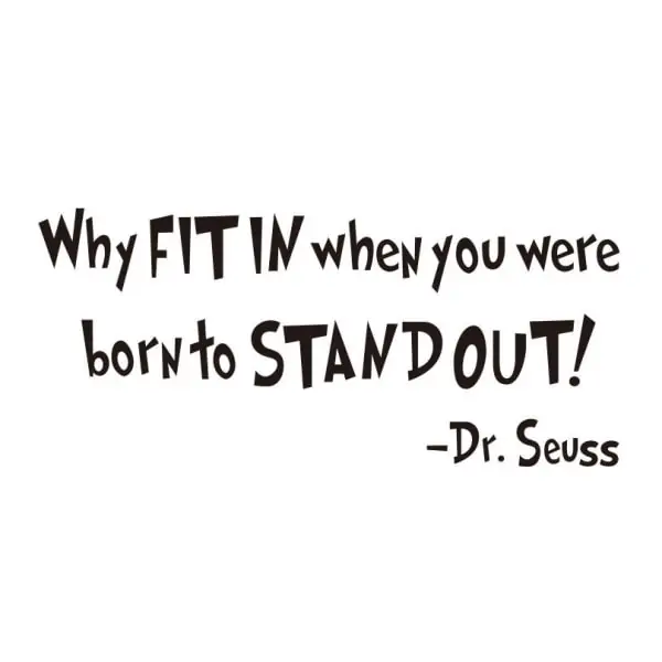 Inspirerende Dr. Seuss Vægklistermærke – Skil Dig Ud!