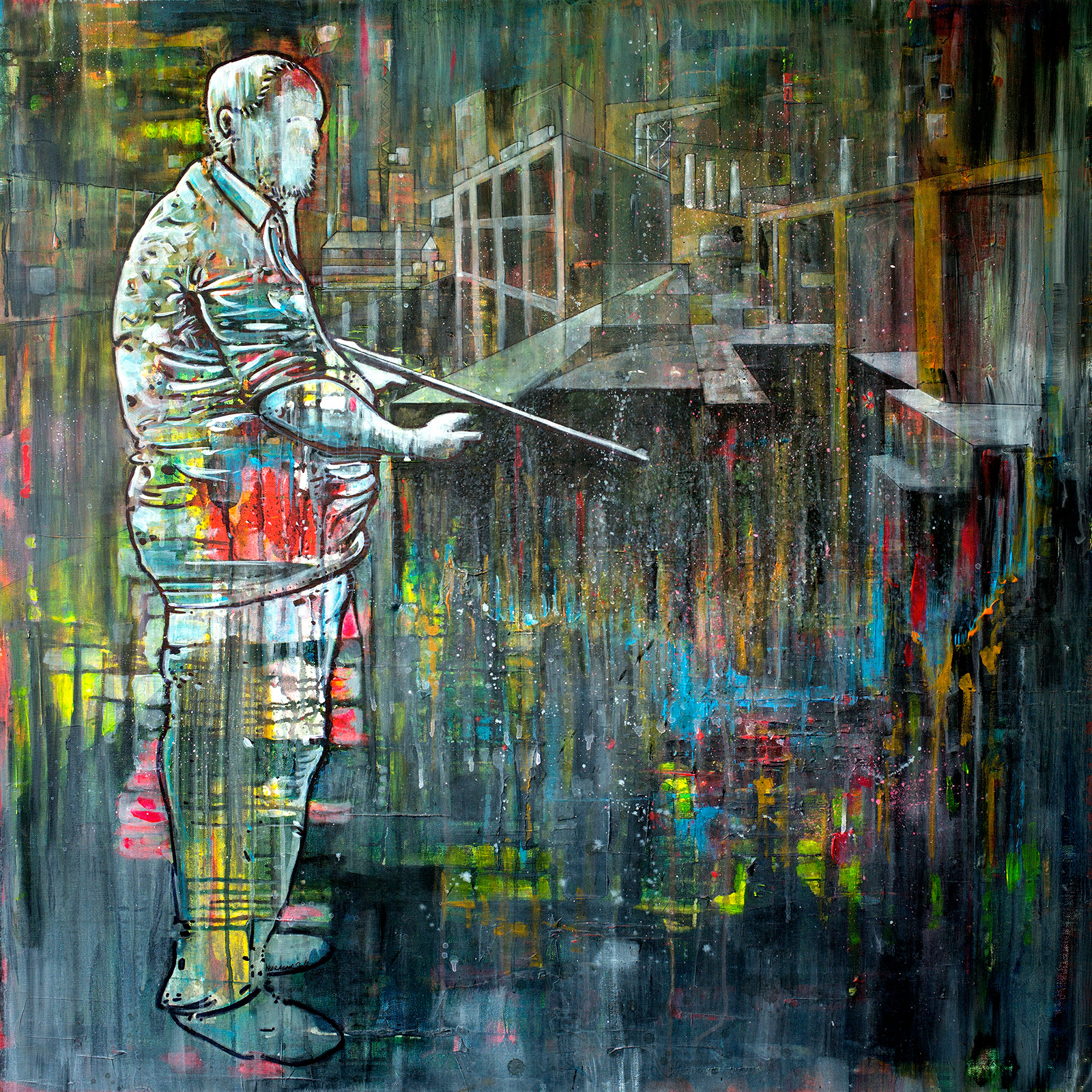 Abstrakt Kunsttryk - City Of Refuge af Jeppe N. Rager