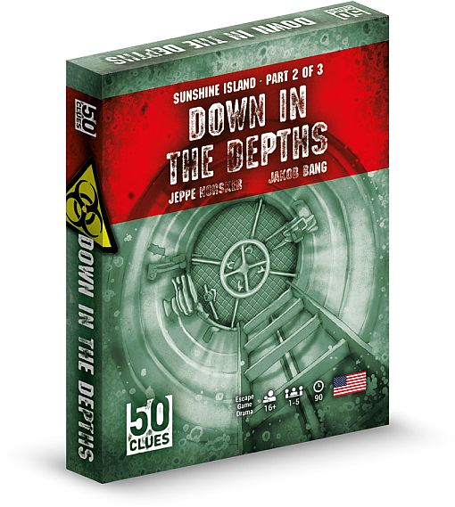 50 Clues: Down   The Depths  Sunshine Island       Engelsk  Card Game