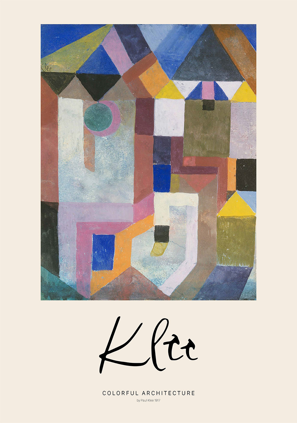 Farverig Arkitektur Plakat – Unik Kunst til Dit Rum