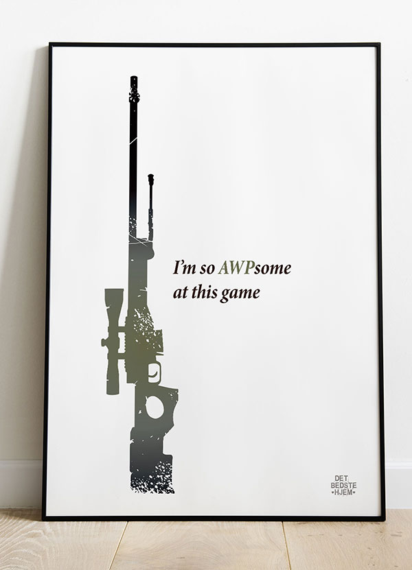 CSGO Plakat - Jeg Er AWPsome til Gamer Værelset!