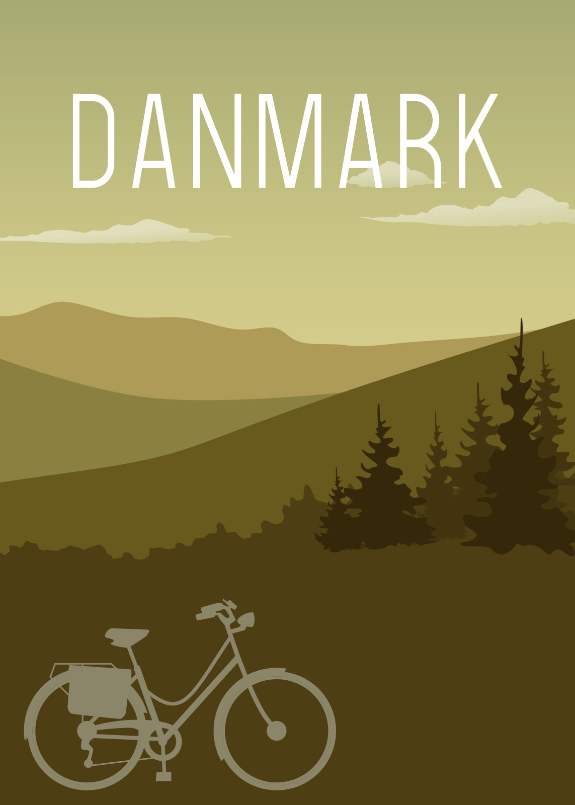 Cykelillustration af Rikke Axelsen – Unik Kunsttilbud