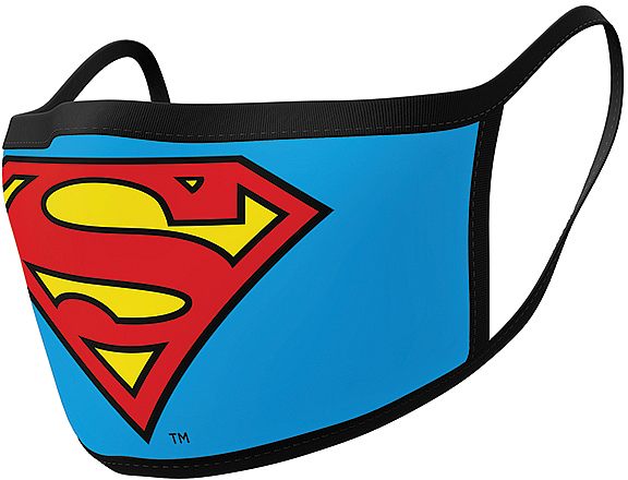 Dekorativ Ansigtsmaske - Superman Logo - 2-pak