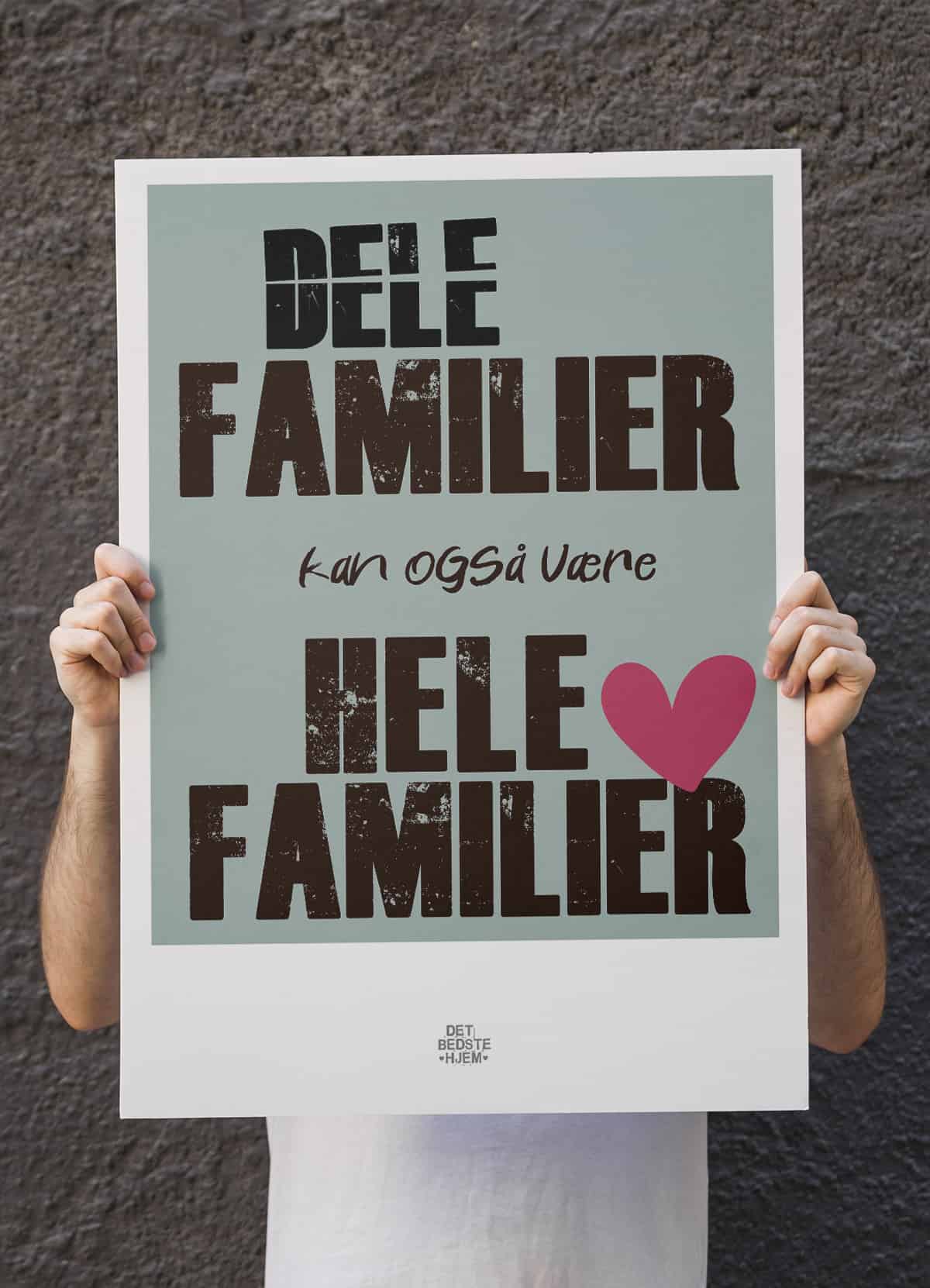 Delefamilier Plakat - Kærlighed og Rummelighed 21x29 A4