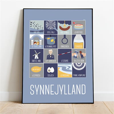 Synnejylland Blå – Plakat med Sønderjysk Skønhed