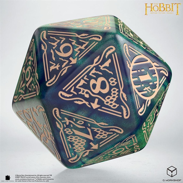 Dice 20 Sidet  D20  Terning The Hobbit Tcg: Jumbo Dice Tideborn  Spindown   -workshop