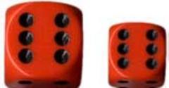 Opaque Orange D6 Terningesæt - 12 Stk - Black Friday Tilbud