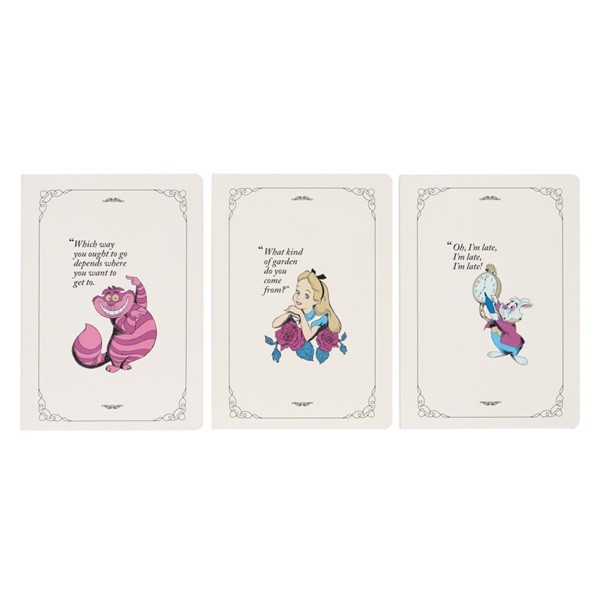 Disney: Alice   Wonderland A5 Notebook  -pack