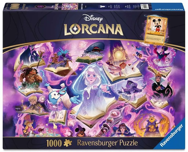 Disney Lorcana: Glimmers   The Realm: Amethyst Jigsaw Puzzle  1000 Pieces