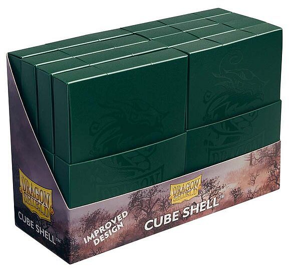 Dragon Shield Cube Shell  Deck Box  Forest Green Plads Til 8x20 Kort   Lommer Dragonshield   -30551