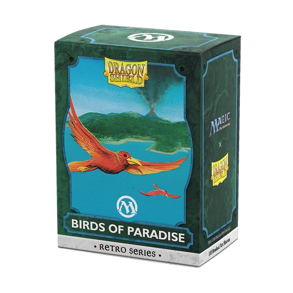 Dragon Shield Deck Protectors Brushed Art Sleeves: Magic: The Gathering Retro Series: Birds Paradise 100 Lommer Dragonshield Sleeves -16535