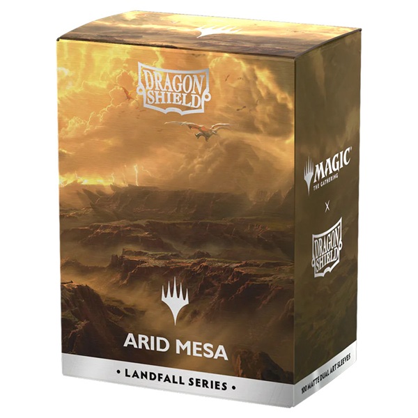Dragon Shield Deck Protectors License Sleeves: Magic: The Gathering Landfall Series: Arid Mesa 100 Lommer Dragonshield Sleeves   -16502