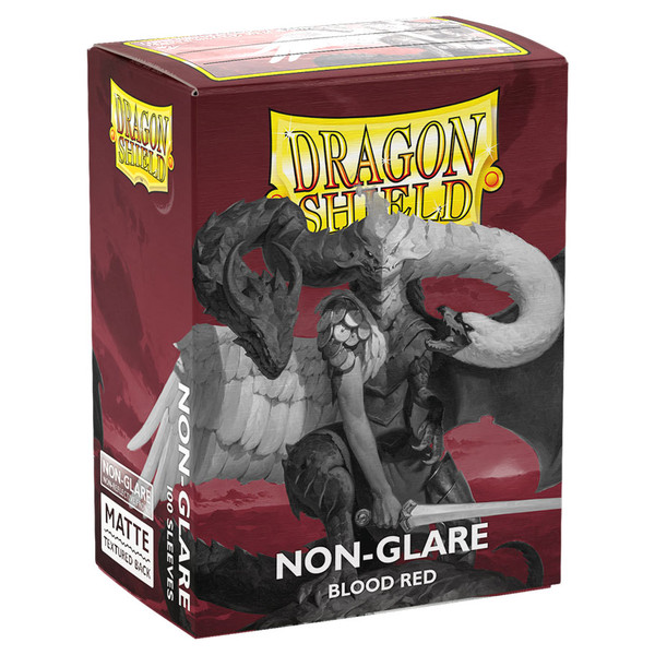 Dragon Shield Deck Protectors Matte Non-glare: Blood Red 100 Lommer Dragonshield Sleeves   -11824