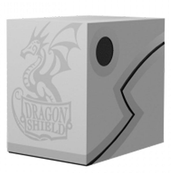 Dragon Shield Double Shell Deck Box - Ashen Hvid/Sort