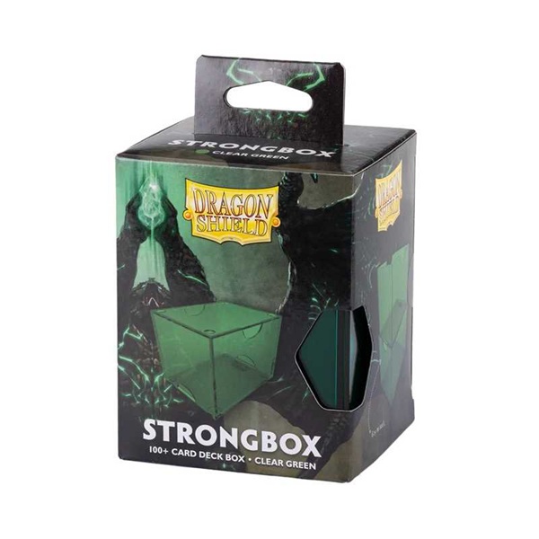 Dragon Shield Strongbox  Gaming Deck Box  Clear Green    195 184    Holder 100  Kort Dragonshield   -19006