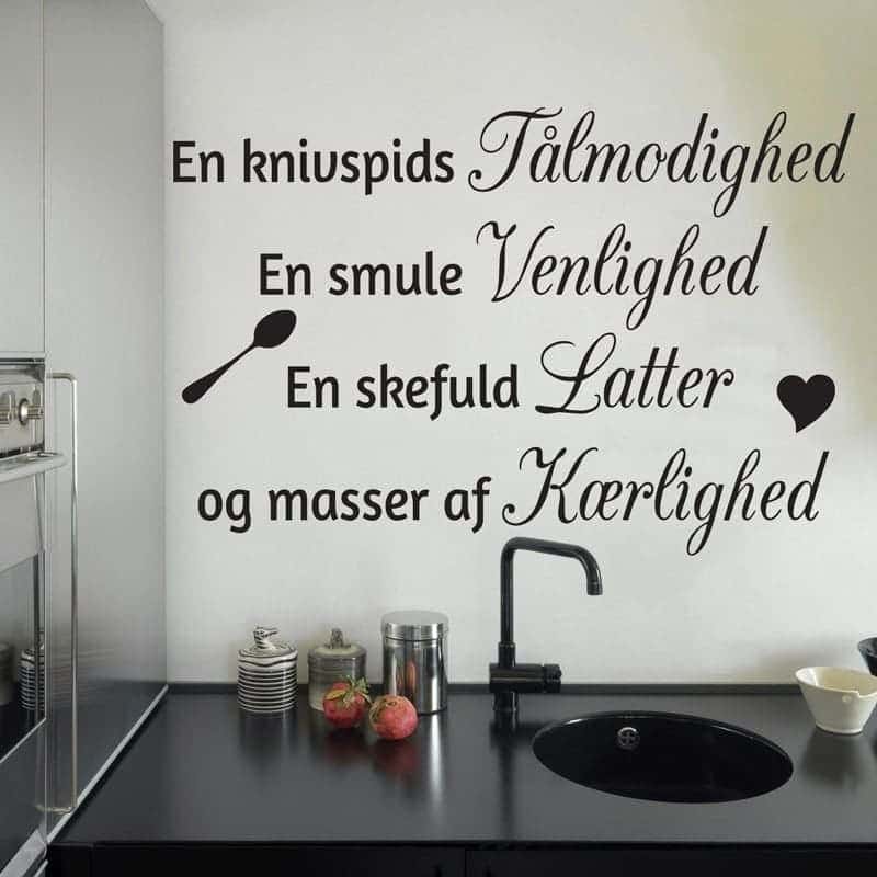 Knivspids Tålmodighed Wallsticker