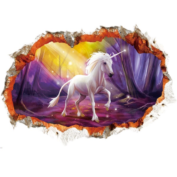 Magisk Enhjørning Wallsticker til Pigeværelset - Fantasi!