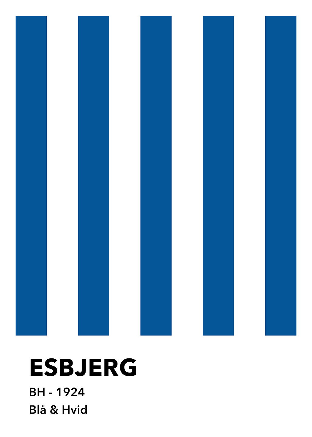 Esbjerg Plakat – Hvid Kunsttryk til Dit Hjem