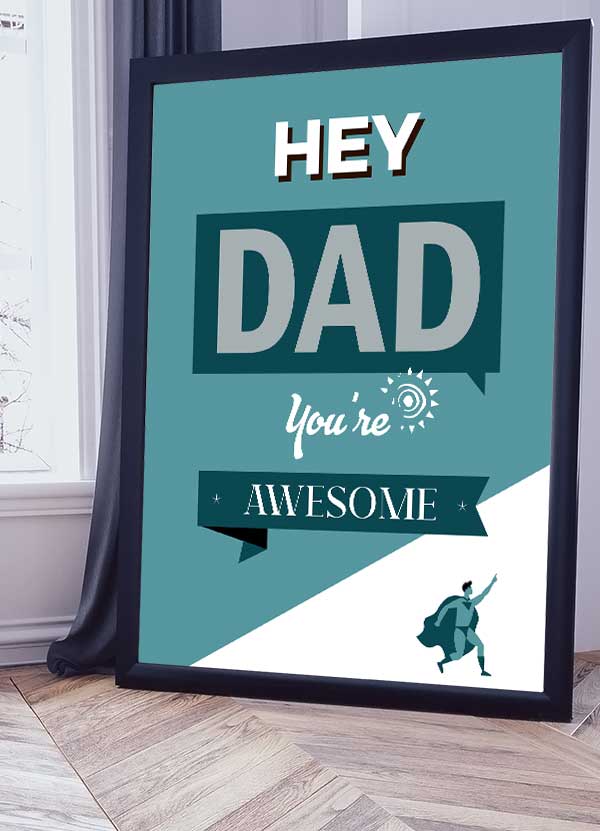 Fars Dag-plakat - Du Er Fantastisk!  A4 Dekoration