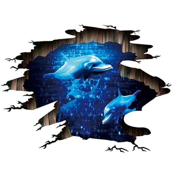 Flot 3D Delfin Wallsticker – Forvandl dit rum med stil!