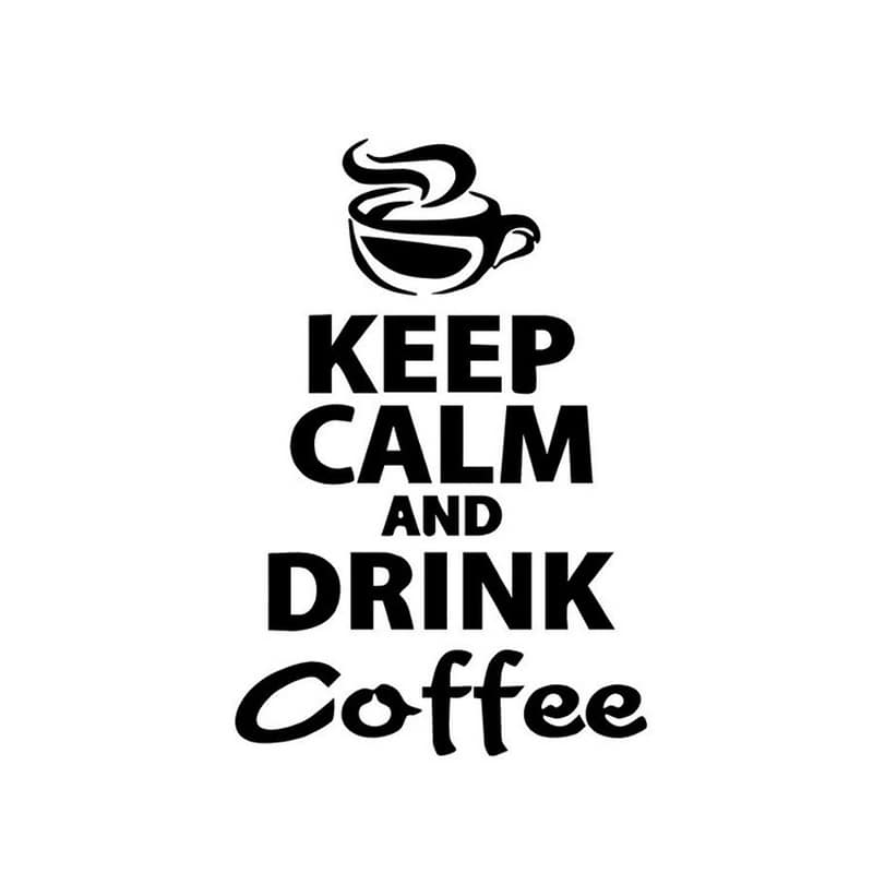 Elegant Kaffe Wallsticker – Hold Ro og Drik Kaffe