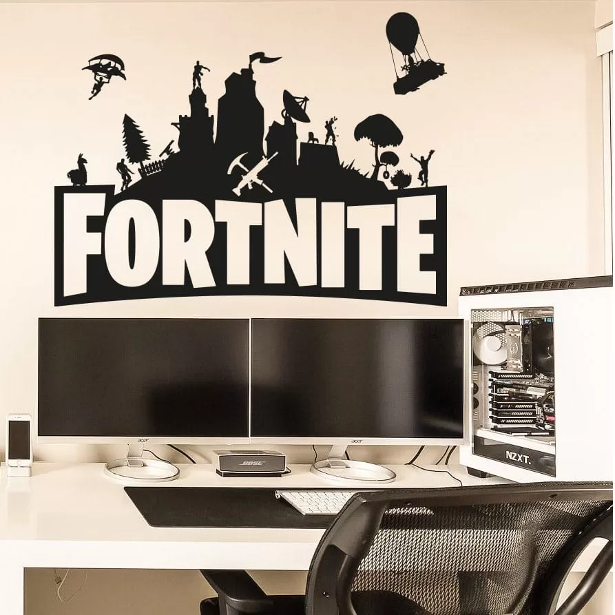 Fortnite Vægklistermærke – Gør dit værelse til en kampzone!