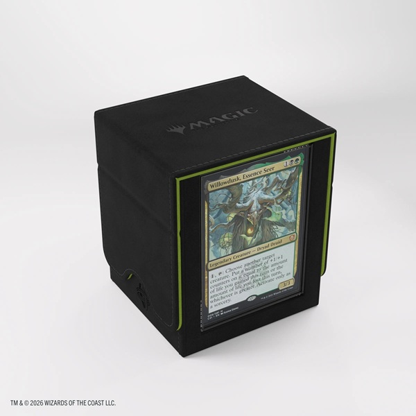 Gamegenic Deck Box: Magic: The Gathering Secrets   Strixhaven Squire Plus 100    Black Green