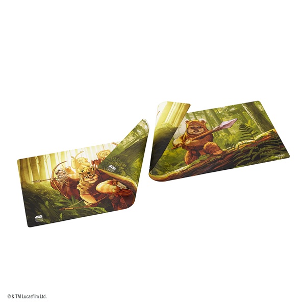 Gamegenic  -sidet Spillem 195 165 Tte  Double-sided Playmat : Star Wars: Unlimited Set  : Homeworlds Wicket   Ewok Archers
